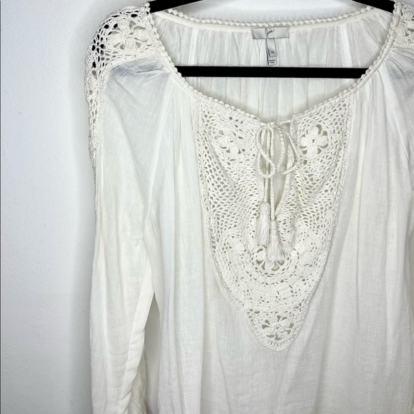 Joie ‘Oda’ Split Neck Crochet Blouse - Picture 3 of 8